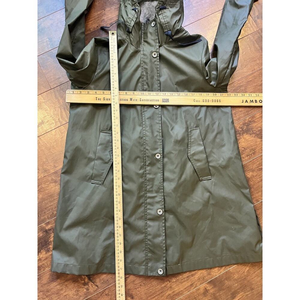 Nautica Womens Green Water Resistant Rain Jacket Sz Large - Picture 6 of 8
